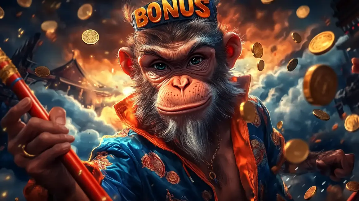 An excited woman with blue hair and glasses celebrates a big win, with a 'BONUS' sign nearby, showcasing the amazing promotions and rewards you can claim at 33BD.